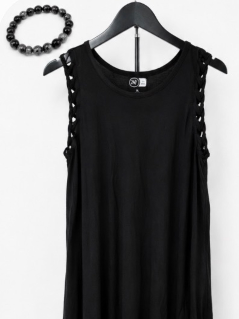 Black Sleeveless Tunic Dress XL 24/7 Comfort Apparel